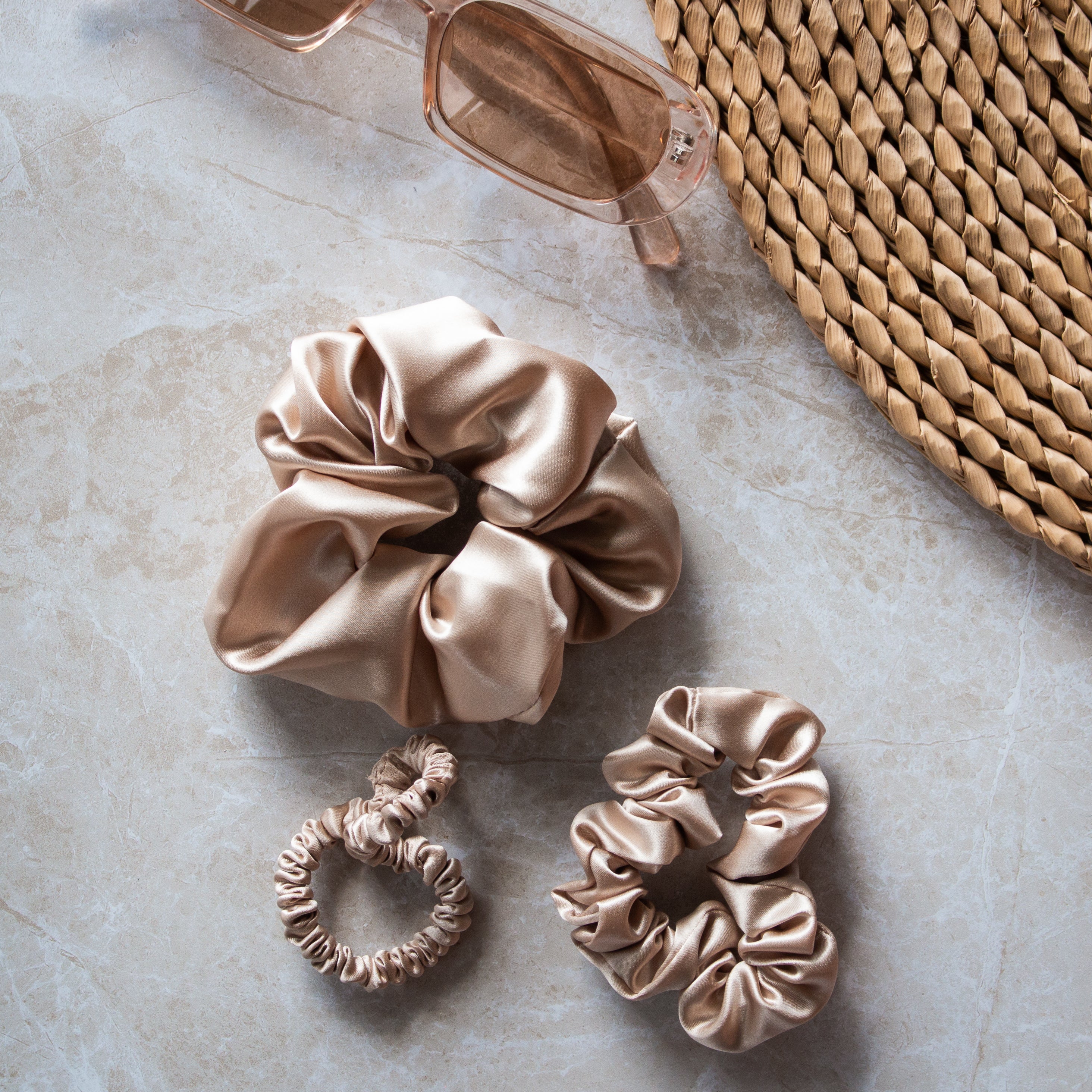 Silk Scrunchie Set