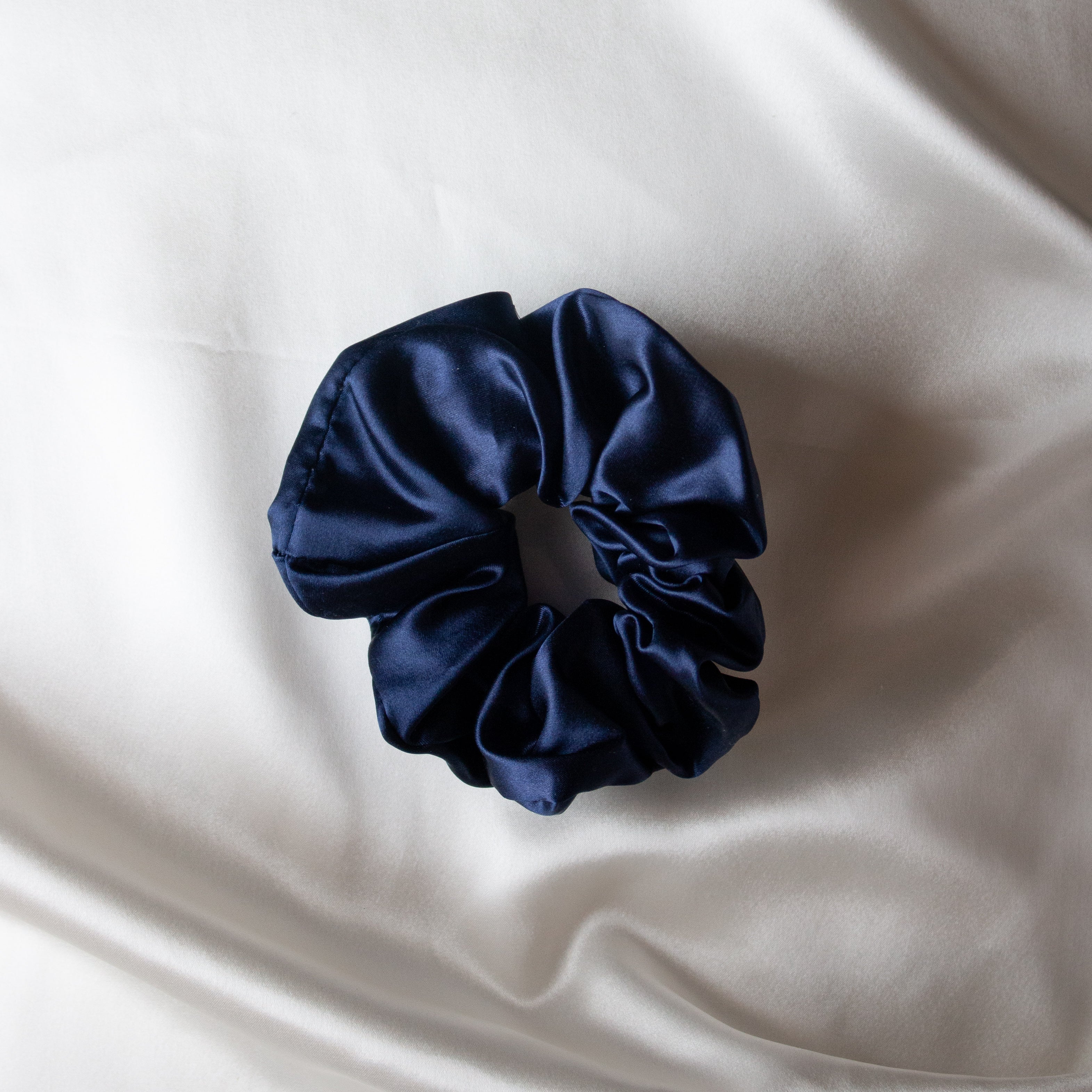 Silk Scrunchie - Navy