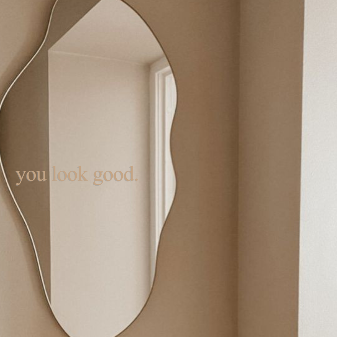 You Look Good Mirror Sticker 30cm Tan Thursday at Eight